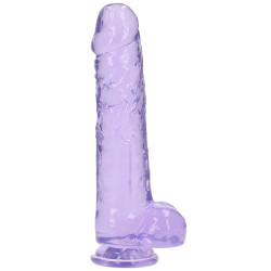Real Rock Crystal Gode Crystal Clear 21 x 5.5cm Violet